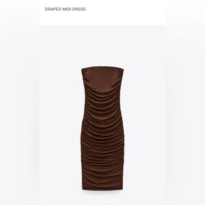Zara draped midi dress
